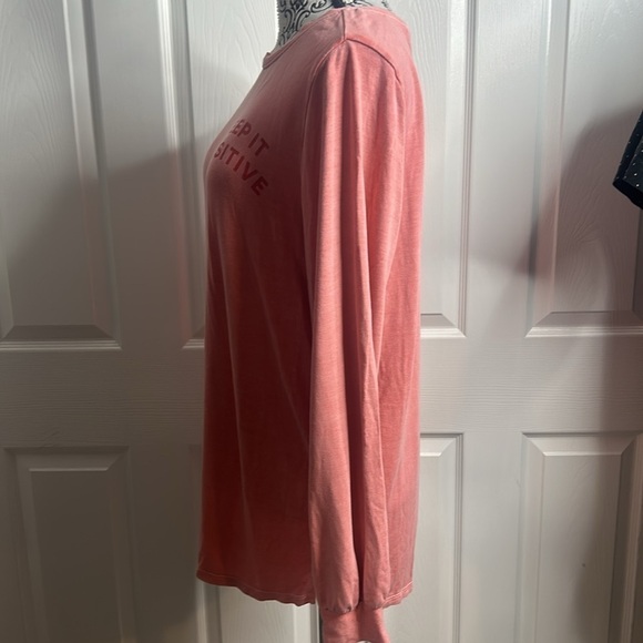 Anybody Keep It Positive Pink Long Sleeve M - Picture 3 of 6